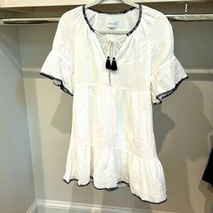 Saylor gauze white mini dress xs